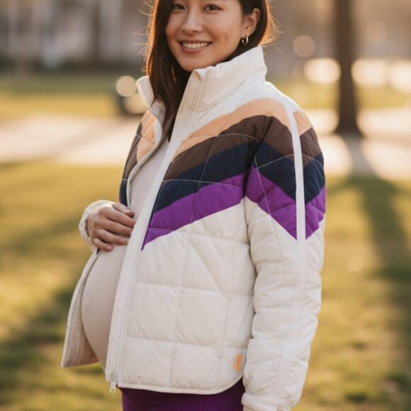 FP Movement x Hatch Printed Puffer Jacket Size S Maternity - Picture 1 of 13